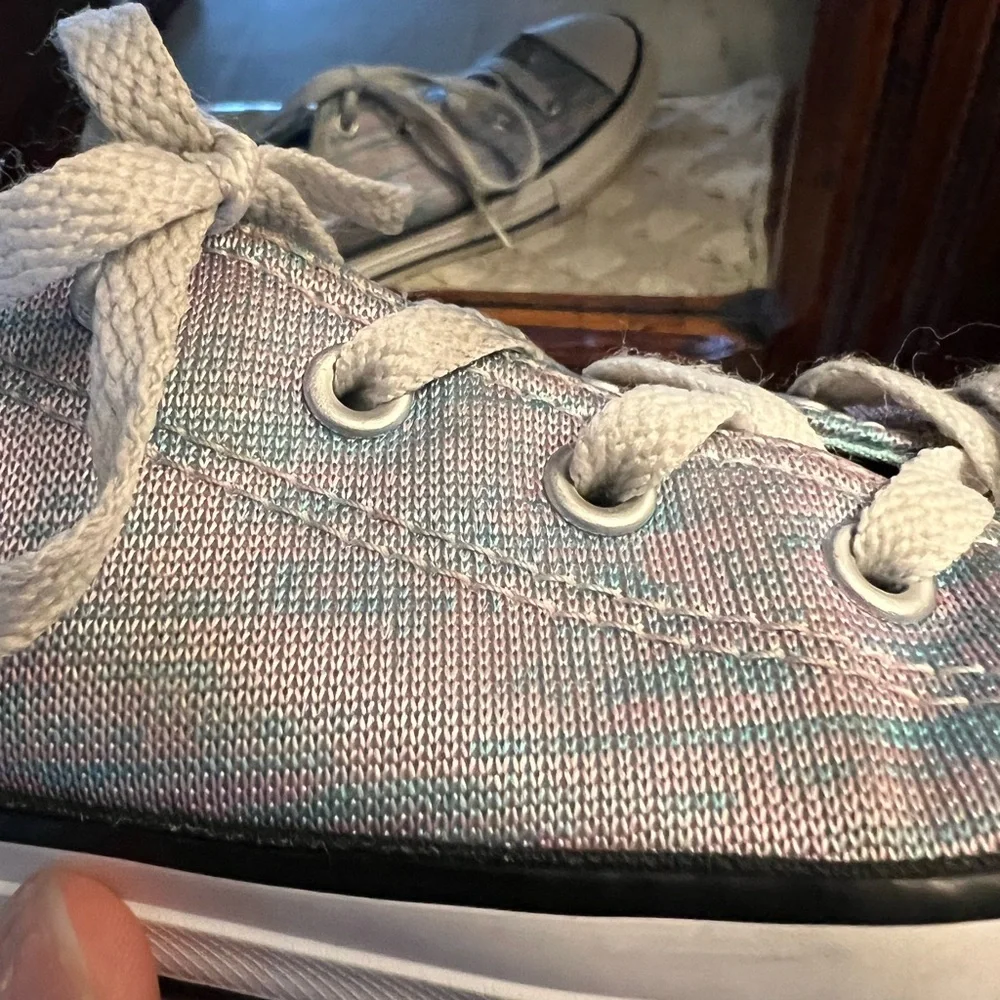 CONVERSE Classic All Star Low Top Sneakers Purple Green‎ Girl’s Size 3